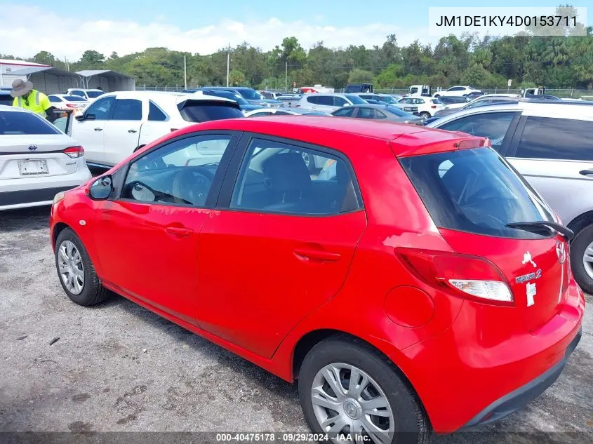 JM1DE1KY4D0153711 2013 Mazda Mazda2