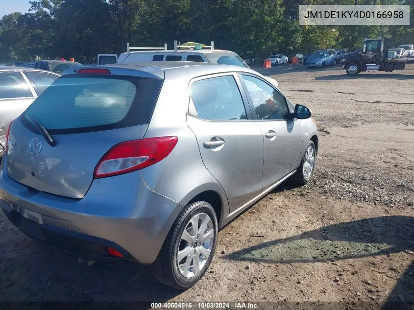 2013 Mazda Mazda2 Sport VIN: JM1DE1KY4D0166958 Lot: 40504516