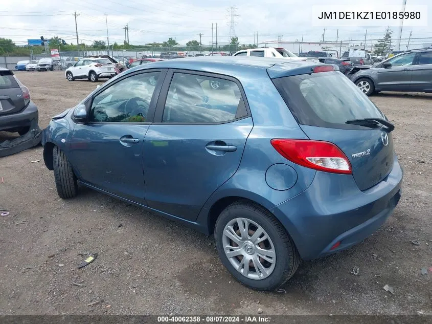 2014 Mazda Mazda2 Sport VIN: JM1DE1KZ1E0185980 Lot: 40062358