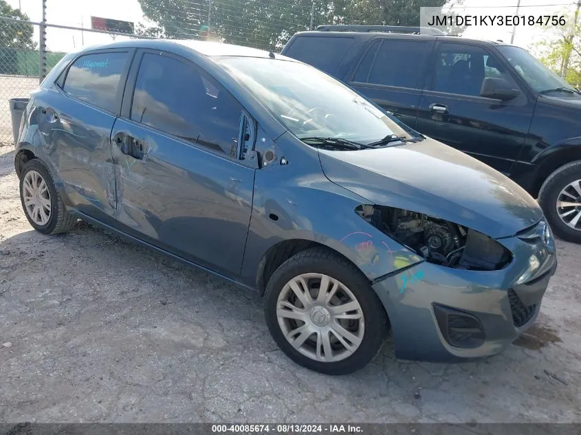 2014 Mazda Mazda2 Sport VIN: JM1DE1KY3E0184756 Lot: 40085674