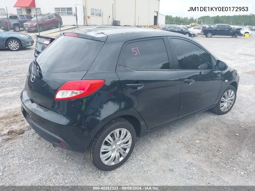 2014 Mazda Mazda2 Sport VIN: JM1DE1KY0E0172953 Lot: 40282333