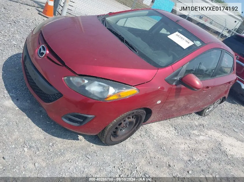 2014 Mazda Mazda2 Sport VIN: JM1DE1KYXE0174192 Lot: 40285708