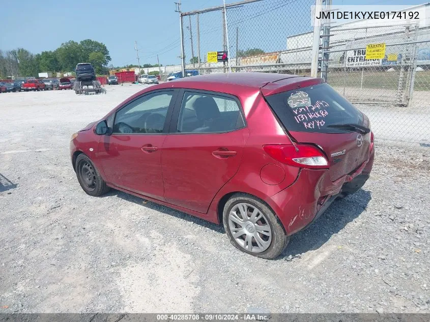 2014 Mazda Mazda2 Sport VIN: JM1DE1KYXE0174192 Lot: 40285708