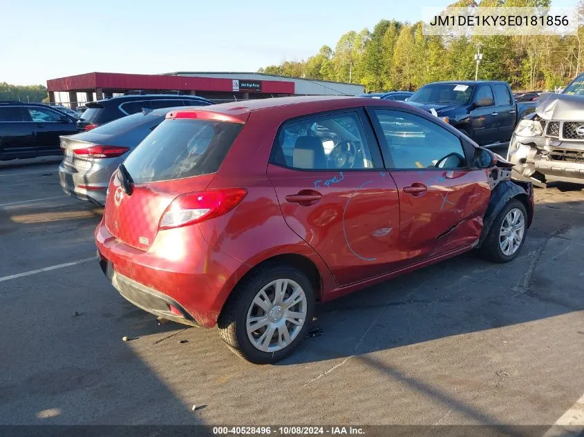 2014 Mazda Mazda2 Sport VIN: JM1DE1KY3E0181856 Lot: 40528496