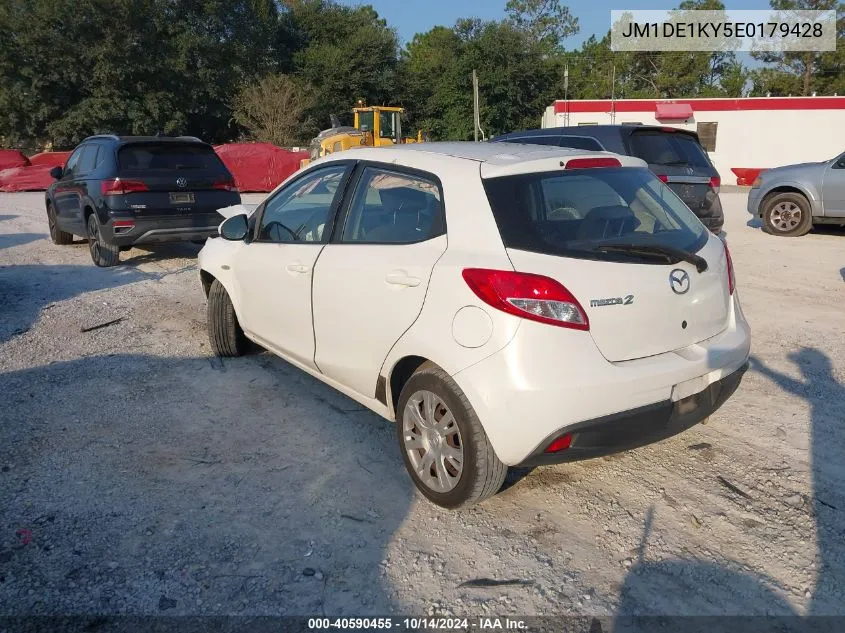 2014 Mazda Mazda2 Sport VIN: JM1DE1KY5E0179428 Lot: 40590455