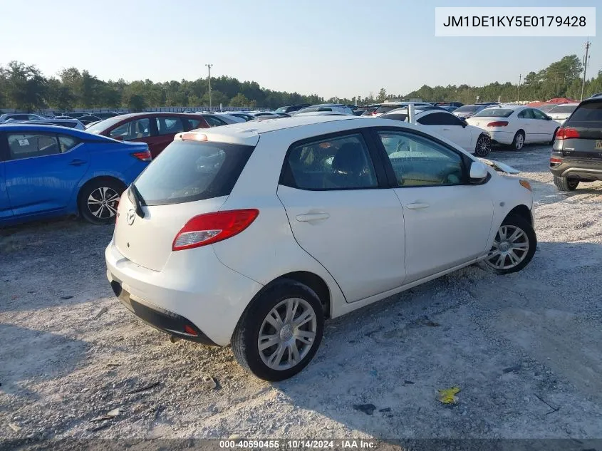 2014 Mazda Mazda2 Sport VIN: JM1DE1KY5E0179428 Lot: 40590455