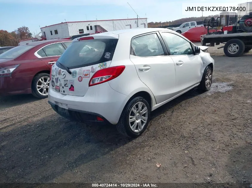 2014 Mazda Mazda2 Sport VIN: JM1DE1KZXE0178400 Lot: 40724414