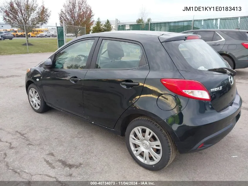 2014 Mazda Mazda2 Sport VIN: JM1DE1KY1E0183413 Lot: 40734073