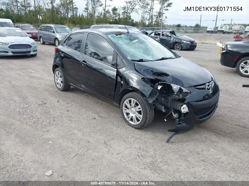 2014 Mazda Mazda2 Sport VIN: JM1DE1KY3E0171554 Lot: 40799078