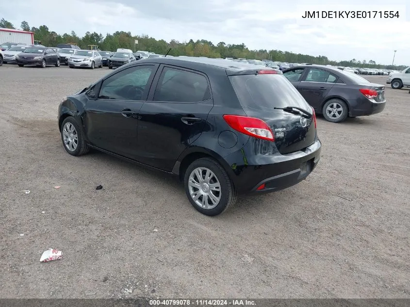 2014 Mazda Mazda2 Sport VIN: JM1DE1KY3E0171554 Lot: 40799078