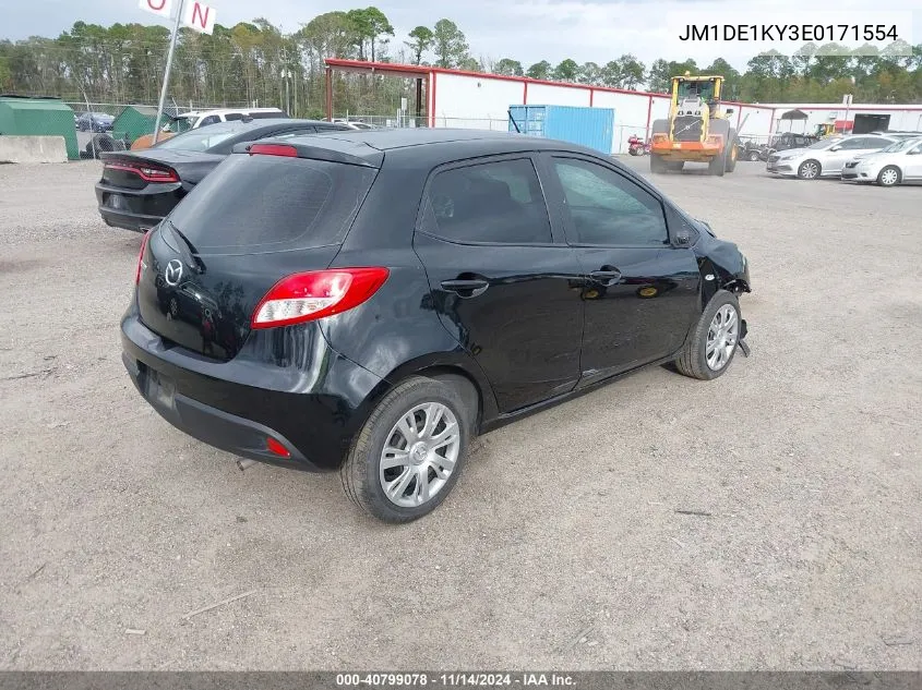 2014 Mazda Mazda2 Sport VIN: JM1DE1KY3E0171554 Lot: 40799078