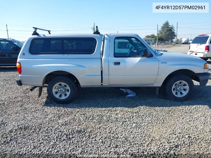 2007 Mazda B2300 VIN: 4F4YR12D57PM02961 Lot: 40526706