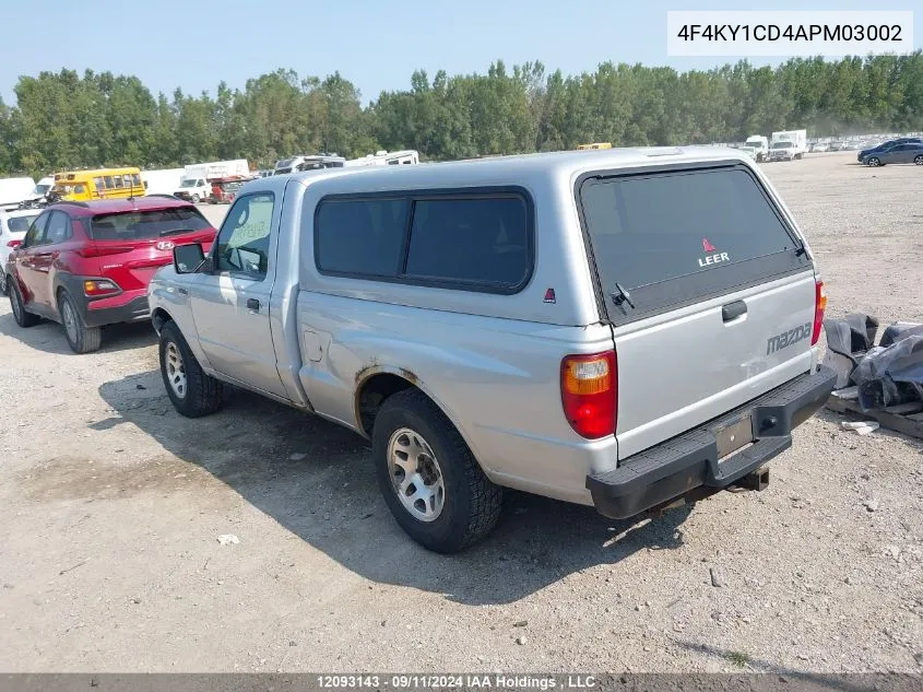 2010 Mazda B2300 VIN: 4F4KY1CD4APM03002 Lot: 12093143