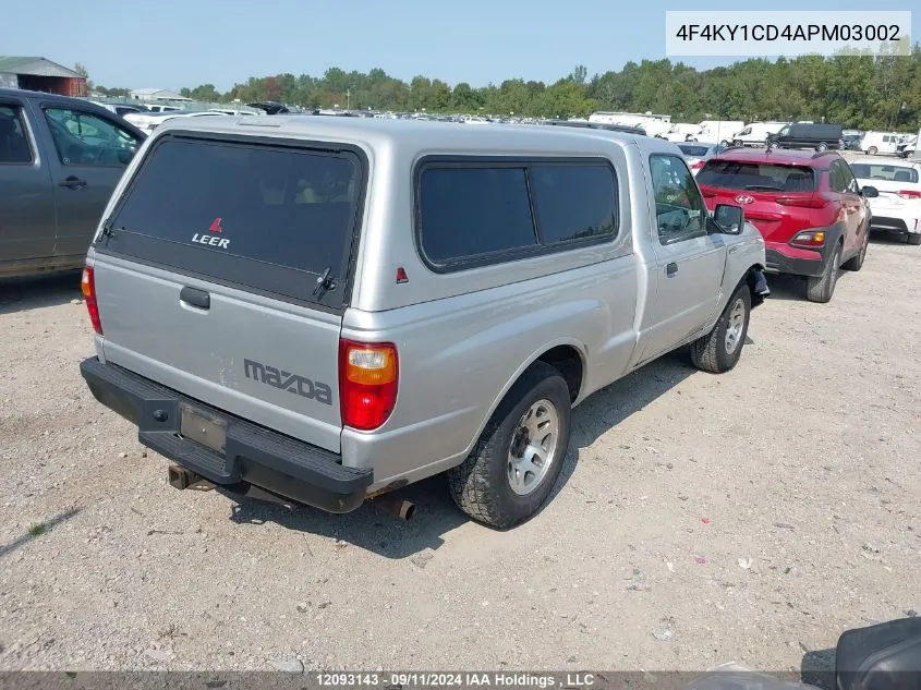 2010 Mazda B2300 VIN: 4F4KY1CD4APM03002 Lot: 12093143