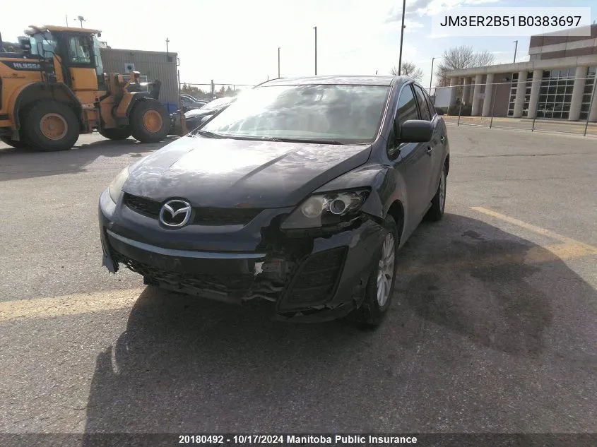 2011 Mazda Cx -7 Gx VIN: JM3ER2B51B0383697 Lot: 20180492