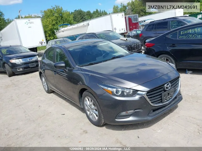 3MZBN1L7XJM243691 2018 Mazda Mazda3 Sport