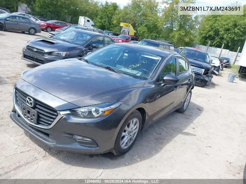 3MZBN1L7XJM243691 2018 Mazda Mazda3 Sport