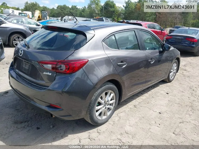 2018 Mazda Mazda3 Sport VIN: 3MZBN1L7XJM243691 Lot: 12066092