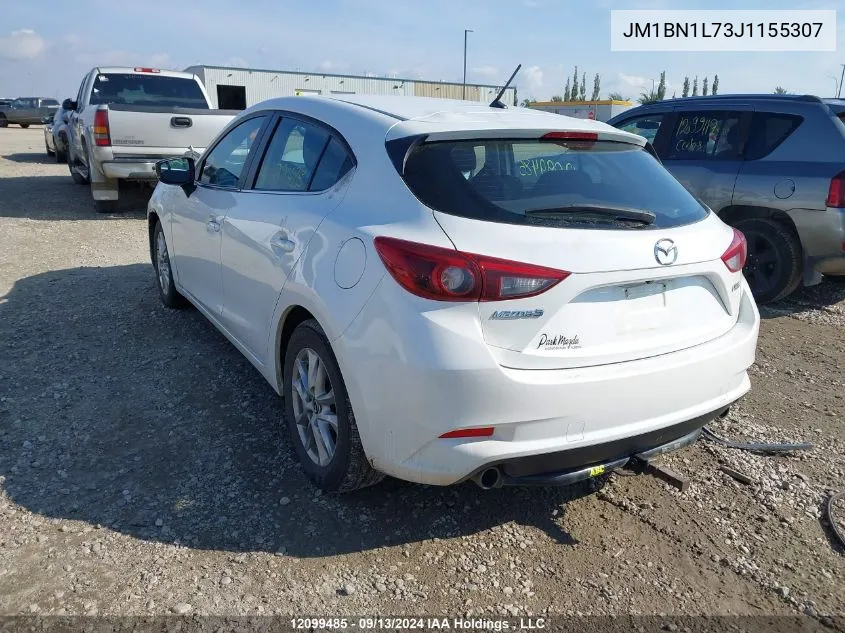 2018 Mazda Mazda3 Sport VIN: JM1BN1L73J1155307 Lot: 12099485