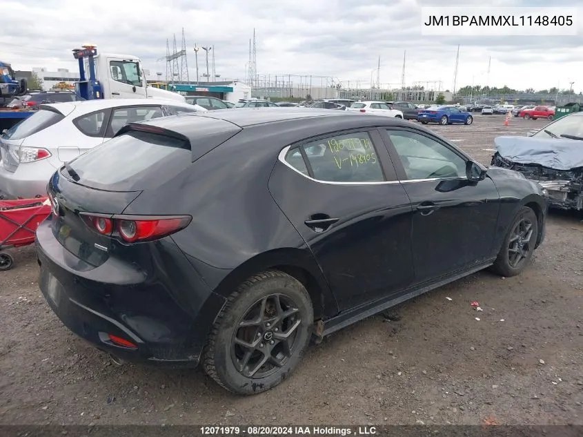 2020 Mazda Mazda3 Sport VIN: JM1BPAMMXL1148405 Lot: 12071979