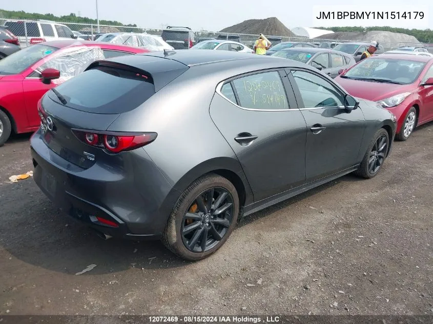 JM1BPBMY1N1514179 2022 Mazda Mazda3 Sport