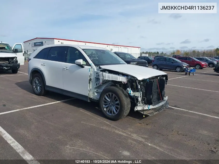 2024 Mazda Cx90 Mhev VIN: JM3KKCHD4R1136237 Lot: 12140183