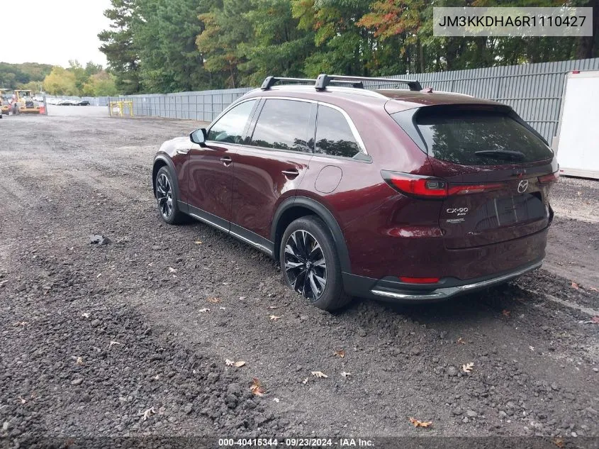 2024 Mazda Cx-90 Phev Premium VIN: JM3KKDHA6R1110427 Lot: 40415344