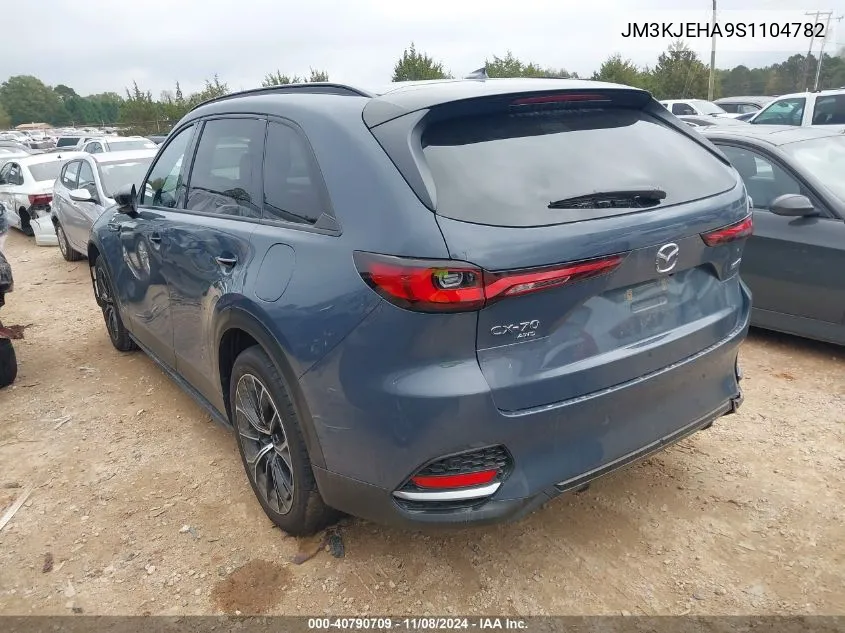 2025 Mazda Cx-70 Phev Premium Plus Package VIN: JM3KJEHA9S1104782 Lot: 40790709