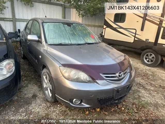 2004 Mazda 3 Mazda Sport Gt VIN: JM1BK143X41206603 Lot: 20177592