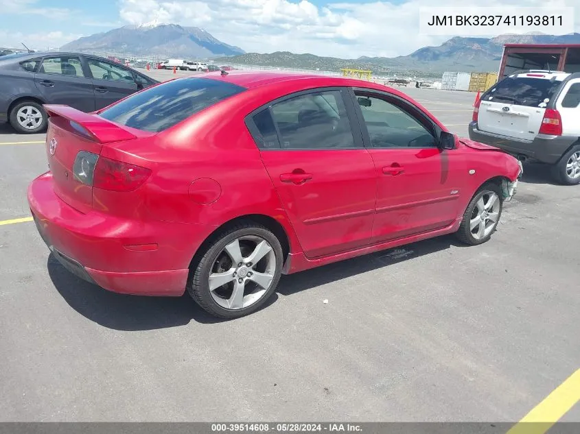 2004 Mazda Mazda3 S VIN: JM1BK323741193811 Lot: 39514608