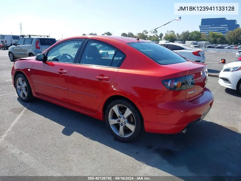 2004 Mazda Mazda3 S VIN: JM1BK123941133128 Lot: 40126787