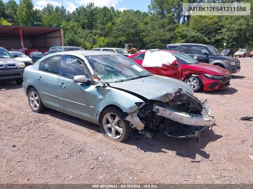 2004 Mazda Mazda3 I VIN: JM1BK12F541211558 Lot: 40139503