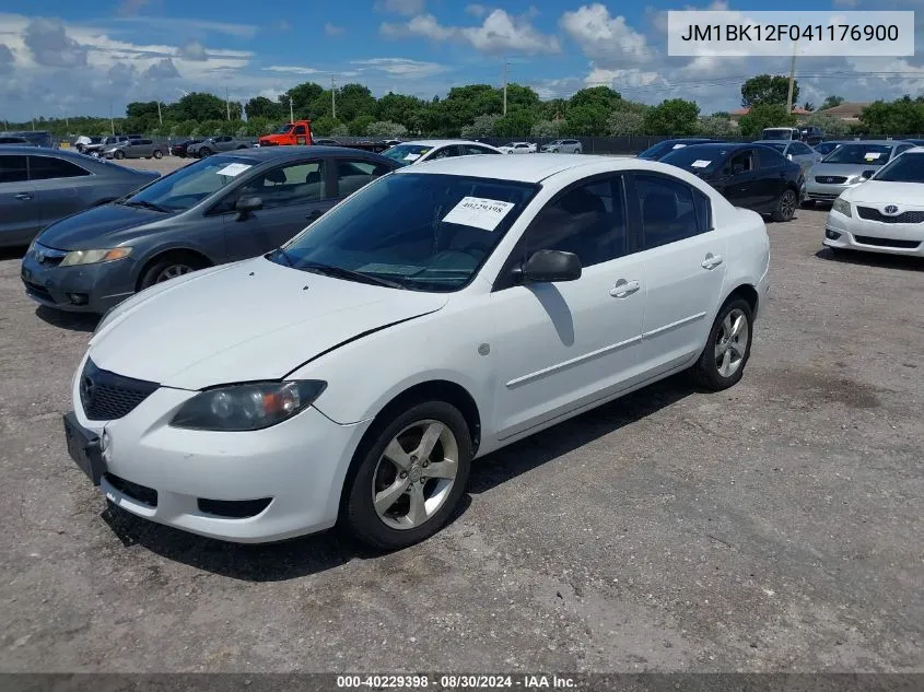 2004 Mazda Mazda3 I VIN: JM1BK12F041176900 Lot: 40229398