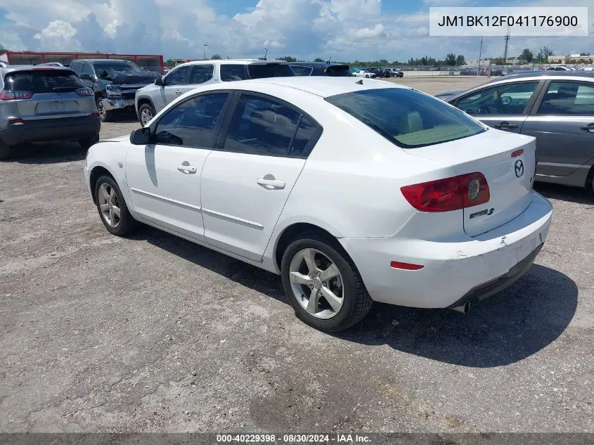 2004 Mazda Mazda3 I VIN: JM1BK12F041176900 Lot: 40229398