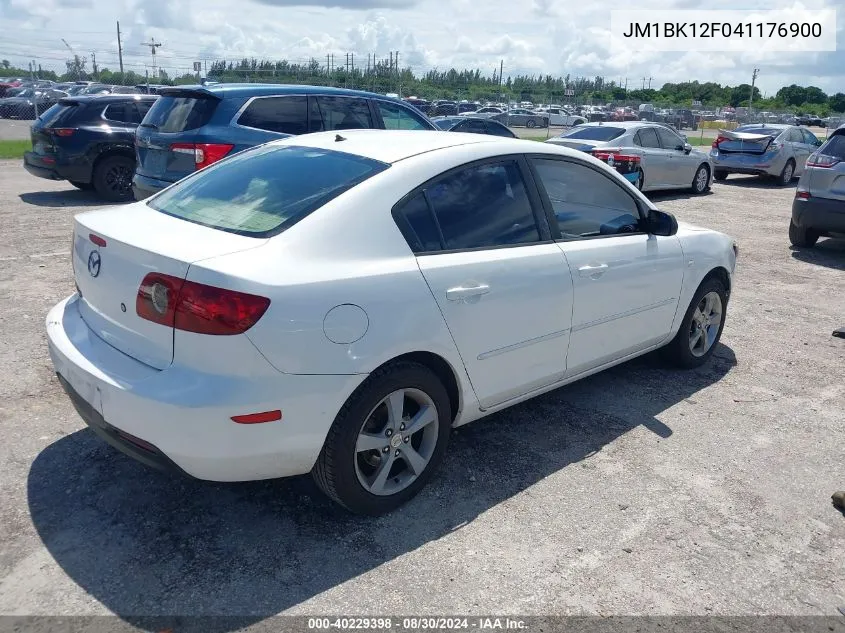 2004 Mazda Mazda3 I VIN: JM1BK12F041176900 Lot: 40229398