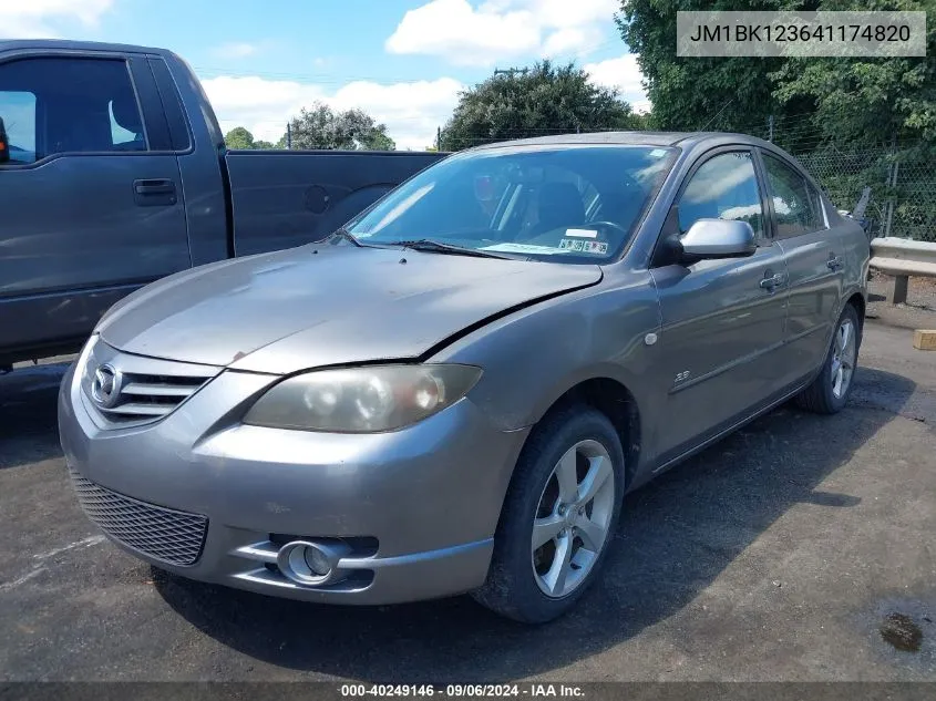 2004 Mazda Mazda3 S VIN: JM1BK123641174820 Lot: 40249146