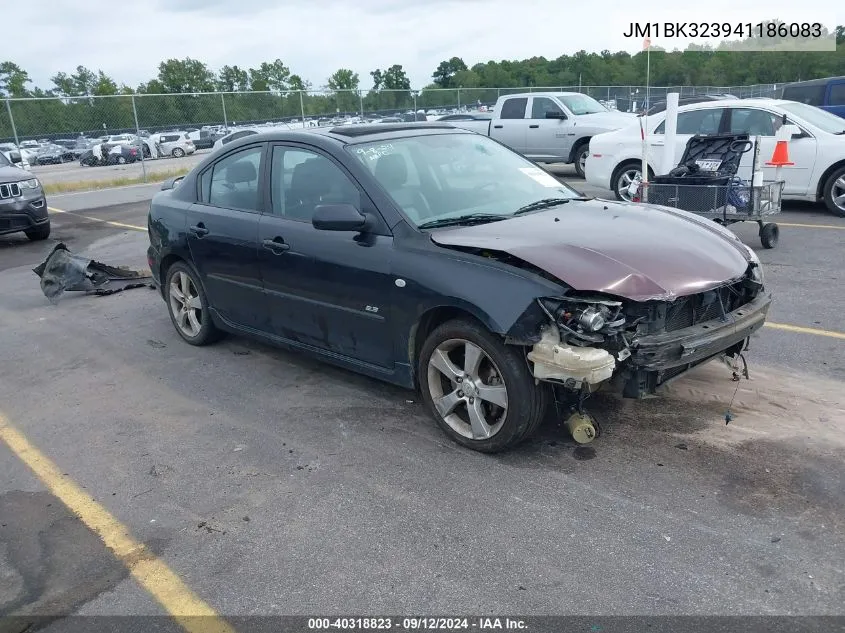 2004 Mazda 3 S VIN: JM1BK323941186083 Lot: 40318823