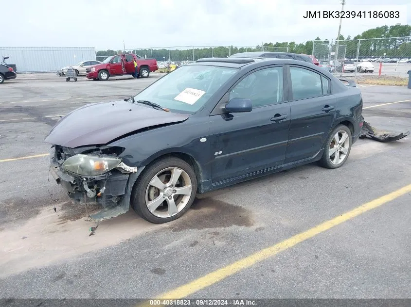 2004 Mazda 3 S VIN: JM1BK323941186083 Lot: 40318823