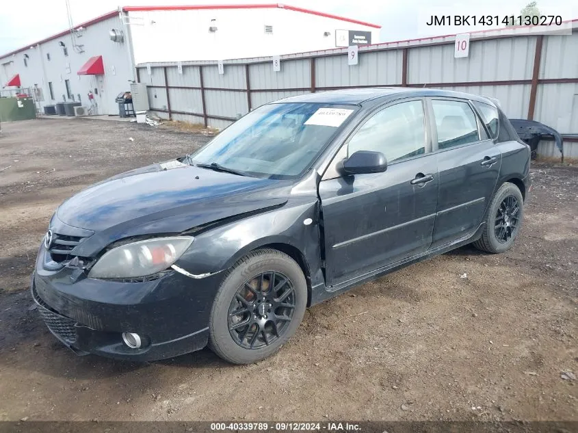 JM1BK143141130270 2004 Mazda Mazda3 S