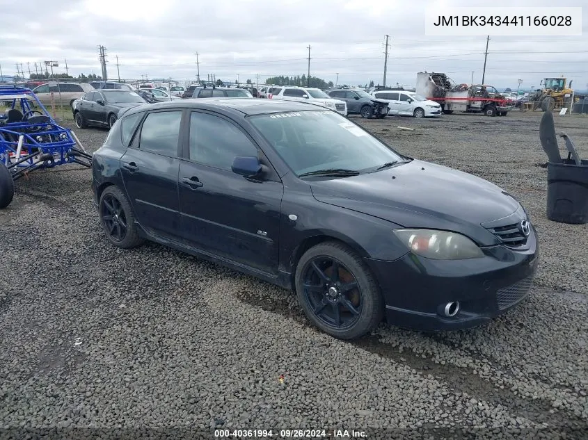 2004 Mazda Mazda3 S VIN: JM1BK343441166028 Lot: 40361994