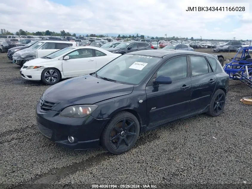 JM1BK343441166028 2004 Mazda Mazda3 S