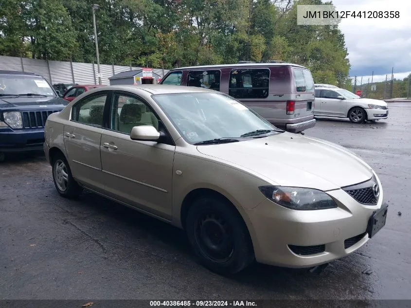 JM1BK12F441208358 2004 Mazda Mazda3 I