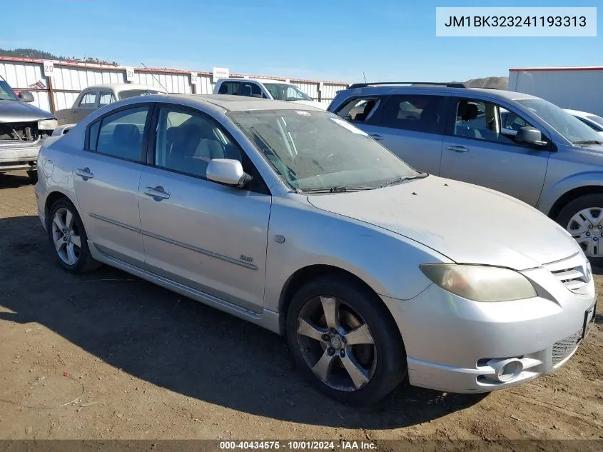 2004 Mazda Mazda3 S VIN: JM1BK323241193313 Lot: 40434575