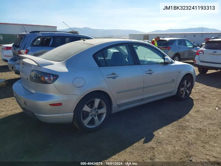 2004 Mazda Mazda3 S VIN: JM1BK323241193313 Lot: 40434575