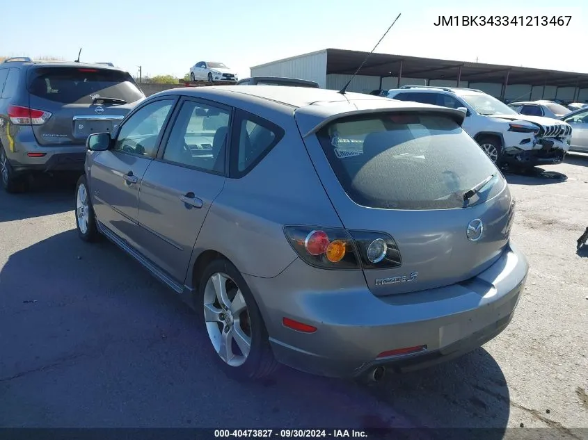 2004 Mazda Mazda3 S VIN: JM1BK343341213467 Lot: 40473827