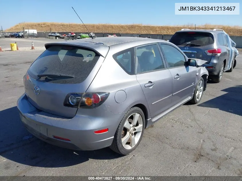 2004 Mazda Mazda3 S VIN: JM1BK343341213467 Lot: 40473827