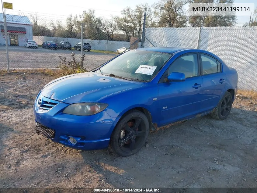 2004 Mazda Mazda3 S VIN: JM1BK323441199114 Lot: 40496310