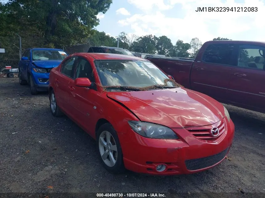 2004 Mazda Mazda3 S VIN: JM1BK323941212083 Lot: 40498730