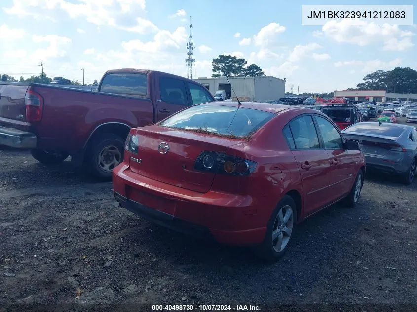 2004 Mazda Mazda3 S VIN: JM1BK323941212083 Lot: 40498730