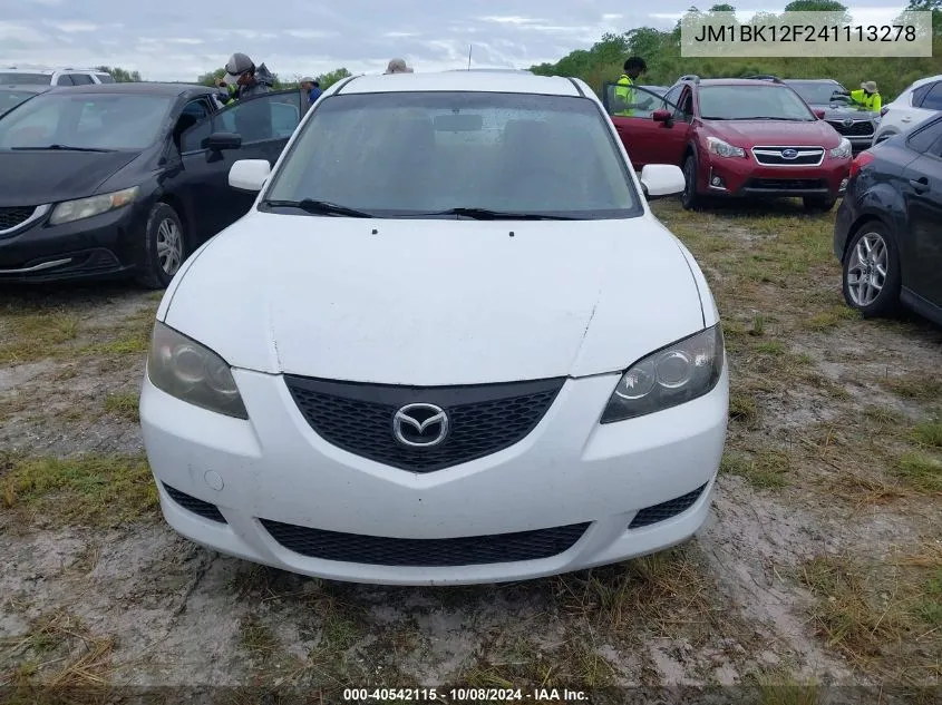 JM1BK12F241113278 2004 Mazda 3 I